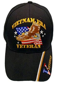 Olive Fit Disabled Vietnam Veteran with Campaign Ribbon Baseball Hat Adj