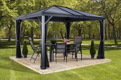 pergola elite en aluminium et polycarbonate 555x295x260cm