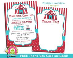 circus party invitations free templates