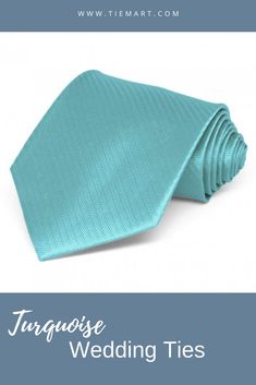 TieMart Turquoise and Navy Blue Striped Bow Tie