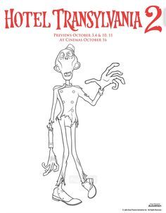 Free Hotel Transylvania Colouring Pages Book To Download