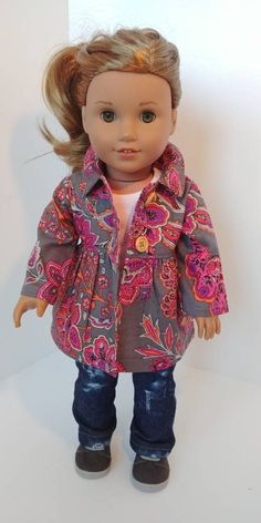 NEW FADED LOOK RED COLORED T-SHIRT AMERICAN GIRL DOLL FITS 18/" DOLLS
