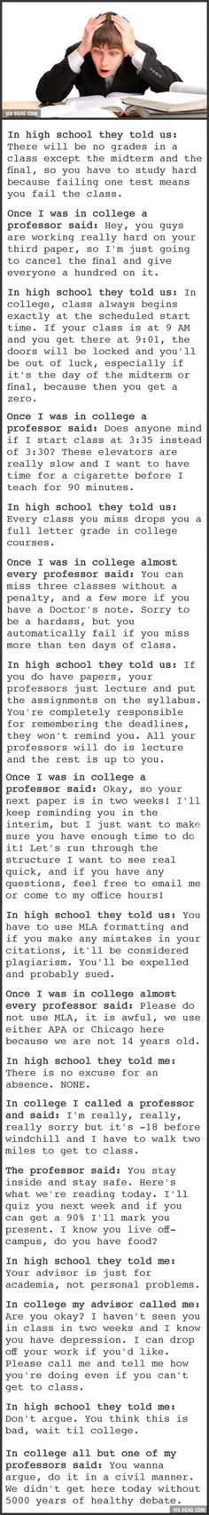 best high school vs college images in handwriting ideas college as explained to me in high school vs college as experienced firsthand