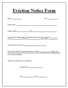 8 eviction notice forms ideas in 2022 eviction notice being a landlord letter templates