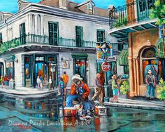 382 Best French Quarter Paintings Images On Pinterest New Orleans Grandpa Elliott Corner Of Toulous And Royal Streets Playing For A Change French Quarter Music Art New Orleans S