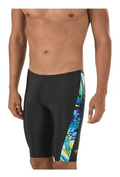Blue Speedo Men/'s Boy/'s Swim Jammer Swimwear Laser Blast Jammer Black