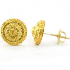 13 Best Mens Diamond Earring Images On Pinterest Light Up Your Look With Luminous Distinction 10k White Or Yellow These Clic Canary Diamond Round Stud Earrings Cut Diamonds Weighs