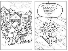dibujos de bullying acoso escolar para colorear y pintar
