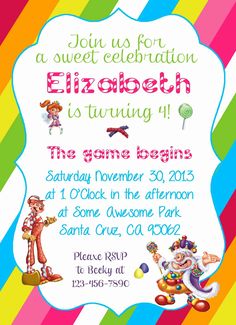 Free Candyland Invitation Template Candyland Party Invitations