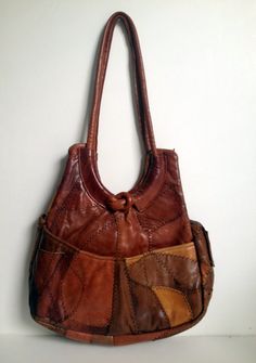 51 Best 1970 S Handbags Images 1970s Clutch Bag Leather Purses Vintage 1970 S Tan Brown Camel Patchwork Leather Hobo Style Handbag