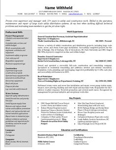 examples of construction resumes
