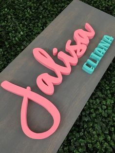 Letter Numbers Wooden Blank Nursery Name 5cm Door Sign Deco