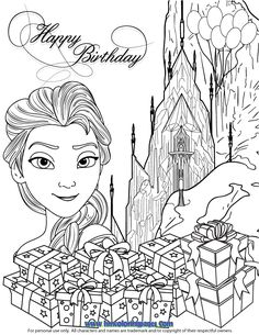 Elsa Ice Castle Gifts Coloring Page Find This Pin And More