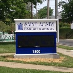 25 Best Electronic Message Board Images Messages Saint Agnes Parish School Custom Monument Sign With Led Message Unit Saintagnesparishschool Watchfire
