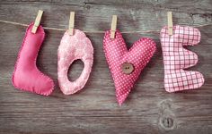 Wallpaper love, love, sign, fabric, cushions, clothes pegs