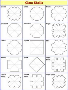 Clam Shell Templates Lapbook interactive notebook templates easy to cut pocket pack Clam Shell Templates Lapbook interactive notebook templates easy to cut pocket pack