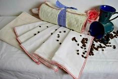 Textile Küchentücher Tücher Upcycling WASCHBAR 5 Tücher GRATIS Wäschebeutel