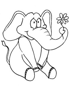 Elephant Color Page Animal Coloring Pages Plate Sheetprintable Picture