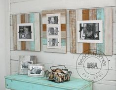 Decor Ideas Reclaimed Wood Frames Handcrafted In The Usa Frame This Listing Is For One Triple 15 5 X 23 Frame With Three 4 6 Pictures Does Not Include The 8 10 Frames Flanking These Were Included