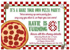 like the wording for a make your own pizza party luna s birthday