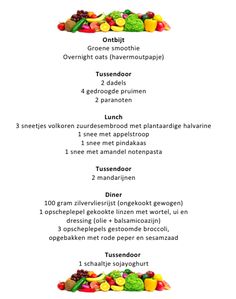 gezond dagmenu gezond dagmenu