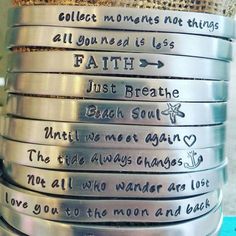 363 Best Hand Stamped Jewelry Images On Pinterest In 2018 Mantra Bracelet Hand Stamped Metal Cuff Jewelry Stamping On