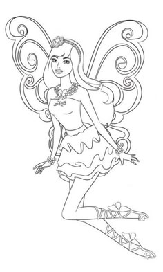 Barbie E O Segredo Das Fadas Para Colorir Coloring PagesColoring