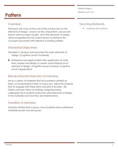 33 Best Housing Interior Design Lesson Plans Images On Pinterest Pattern Lesson Plan 130 43 Interior Design Teks 16 B The