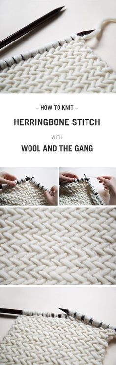 UP TO 40% OFF SALE!!! HOW TO KNIT HERRINGBONE STITCH WITH WOOL AND THE GANG :)