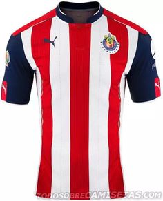 Chivas De Guadalajara Men/'s Red//Blue Short Sleeve Jersey Apertura 2019 New