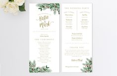 winter wedding program templates snowflake order of ceremony navy