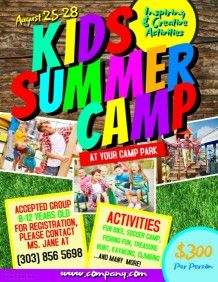 kids summer camp flyer template passport to reading bulletin board