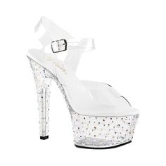 Hot Sale Pleaser Aspire 608SDC Ankle Strap Sandal Clear PVC/Clear/Silver Multi Rhinestones Women Hot Sale Pleaser Aspire 608SDC Ankle Strap Sandal Clear PVC/Clear/Silver Multi Rhinestones Women