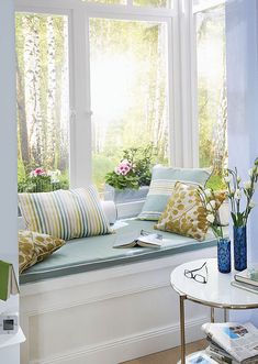 480 Best Window Seats Images In 2019 Entry Hallway Hallways Mud Pretty Reading Nook In Soft Blue White And Gold Michelle Hawkins Window Seats