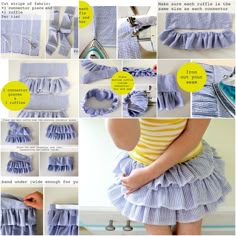How to Make Ruffled Shirt for Girls of All Ages tutorial and instruction. Follow us: www.facebook.com/fabartdiy