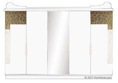 Vienna single door mirrored cabinet