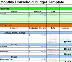 free excel budget worksheets