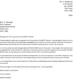 26 best resignation letter