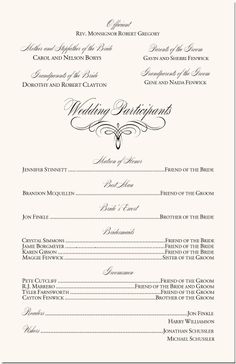 71 best wedding program examples images on pinterest examples of
