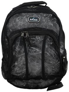 Eastsport 18/" Mesh Backpack w// Adjustable Padded Straps Metal Zippers School Bag
