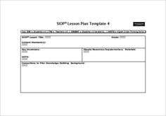 lesson planning template word