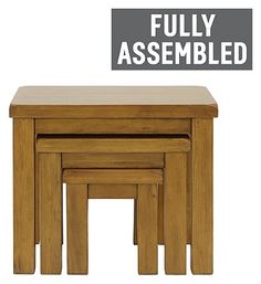 Home Gloucester Nest Of 3 Solid Wood Tables Walnut Effect At Arizona Nest Of 3 Tables Solid Pine At Argos Co Uk