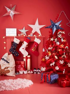 Lot de 4 superbe céramique Arbre de Noël Décorations//Hanging Décorations de Noël