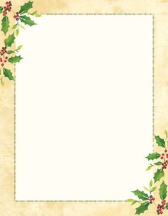 x imprintable stationery falling holly 25 sheets