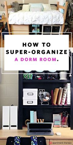 Most dorm rooms are teeny tiny. And sure, you probably don't need a lot of stuff when you go off to college, but you still need some stuff. How are you gonna fit it all in? And how are you going to fit it all in in a way that doesn't make your dorm room look like a complete disaster? We've got a few ideas. College Organisation, Dorm Organisation, College Dorm Organization, Dorm Room Checklist, Dorm Hacks