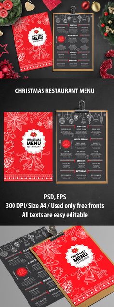 Christmas Menu Restaurant Template Vector EPS, PSD Best Food - food menu templates free Christmas Menu Restaurant Template Vector EPS, PSD Best Food - food menu templates free
