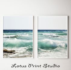 Large beach wall decor Blue surfing wave Beach Wall Art Poster Print Tapestry