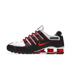 nike shox nz uomini scarpe da corsa rosso / bianco / nero dell'università nike shox nz uomini scarpe da corsa rosso / bianco / nero dell'università