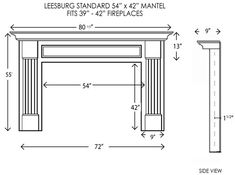 Harrisburg Standard Size Mantel | Fireplace mantel surrounds Wood fireplace and Fireplace mantel