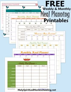 51 best meal planning images family meal planning free printables